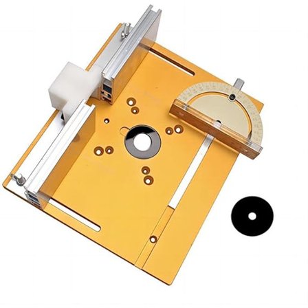 Aluminium Router Bordskiva Insats Platta, Träbearbetning Bänkar Router Flip Platta W/Stängsel Glidande Fästen