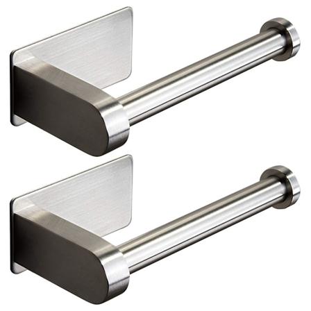 2X Selvklæbende Toiletpapirholder - Badeværelses Toiletpapirholder Uden Boring Rustfrit Stål Y