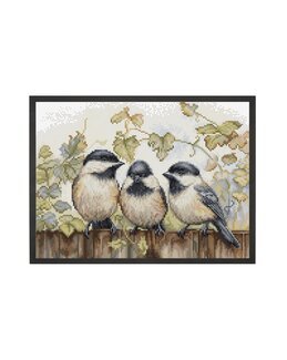 Broderikit Tavla Tre Fåglar - Luca-S