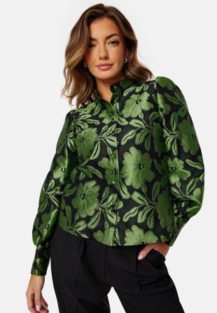 YAS - Sine LS Shirt - Black Pattern:Class - Kläder - - Bubbleroom