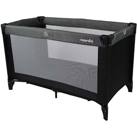 NANIA Resesäng SODA -Från födsel upp till 15 kg + Transportväska - Svart / grå