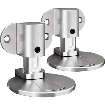 2-pack Osynlig Magnetisk Dörrstopp med 3M Dubbelhäftande Tejp eller Skruv