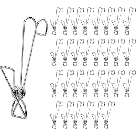 Pyykkikoukku 30 ruostumatonta terästä pyykkiklipsi pyykkiklipsi h:lla