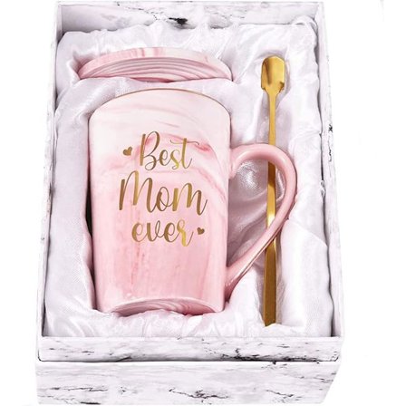 Bästa Mamman Någonsin Kaffemugg - Presenter till Mamma från Barnen, Mamma Mugg, Födelsedag, Mors Dag, Jul, Bästa Mamman Någonsin Present Rosa