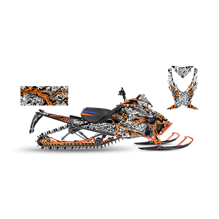 Dekalkit SweTown Substar Oransje - Arctic Cat ZR 8000 RR 2014-2015