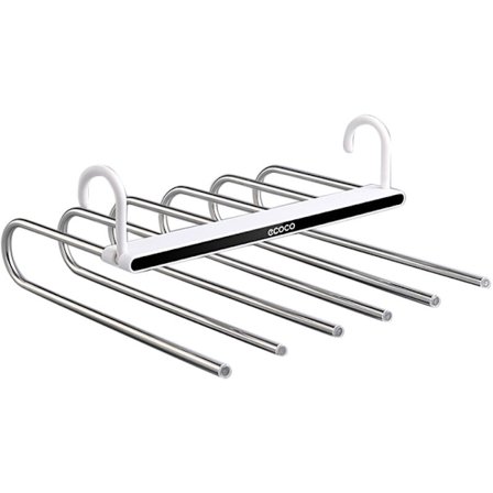 ECOCO Multifunktionell byxhängare förvaring Justerbar byxhängare förvaring Rostfritt stål Hängare Handdukshyllor A