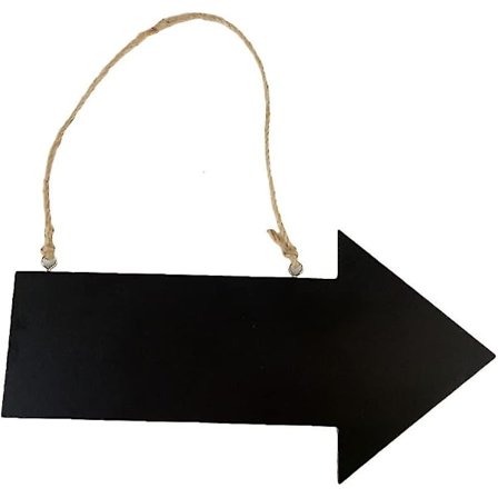 Träskylt skylt pil skyltar återanvändbara krittavlor riktningsskylt inflyttningspresent (svart)