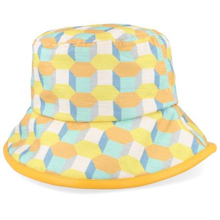 Seeberger - Multi Hatt - Graphic Fabric Honey/Line Bucket @ Hatstore