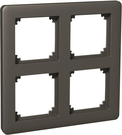 Schneider Electric Exxact WDE003344 Kombinationsram antracit 2x2-fack, Strömbrytare & vägguttag