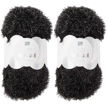 2 garnnystan för kreativ svamp - Kreativ bubbla - Svart