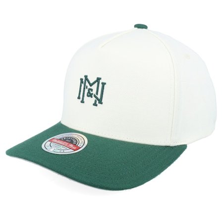 Mitchell & Ness - White adjustable Czapka Z Daszkiem - Own Brand 2t Icon Stretch Off White/Green A-Frame Adjustable @ Hatstore