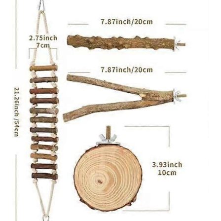Sikre, giftfrie fugleleker Papegøyestativ Stang Hoppeplattform Fugleburstige Pepper Tre Stativpinne