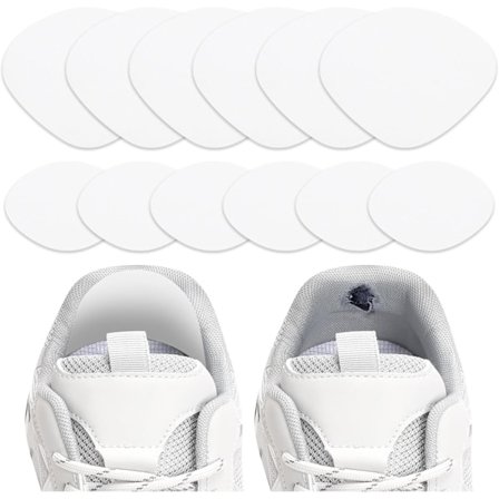 6 Par (Hvid) Sko Hæl Reparation, 6 Par Selvklæbende Indvendige Sko Lappe til Huller, Sko Hul Reparation Lappe Sæt til Sneakers, Læder Sko, Høj Hæl
