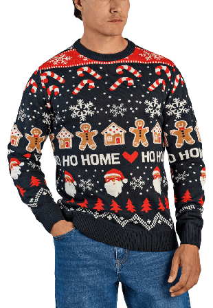Lindbergh Santa sweater Knit Tröjor Herr Blå M