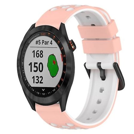 Til Garmin Approach S40 20 mm tofarvet silikone urrem