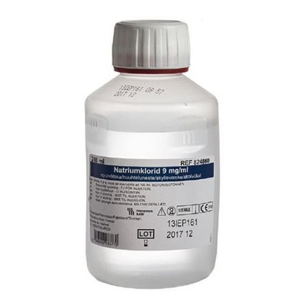 Spolvätska Natriumklorid 250ml - Lyreco - Sjukvård och omsorg - Sårbehandling - Sår- och hudrengöring