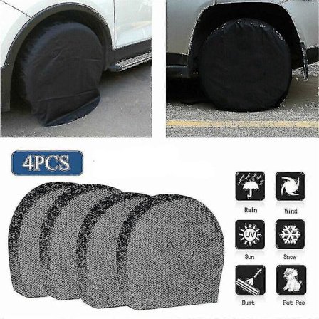 4-pack Vattentätt Däckskydd Reservdäck Hjul Husbil Släpvagn Husvagn Antikorrosions Däckskydd Cy-WELLNGS