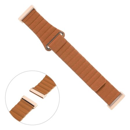 Fitbit Versa 3 äkta läder klockarmband - brun