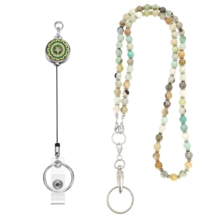 Lett å trekke i knapper, perlekjede, halskjede for sykepleier, kontorpersonale, lærere