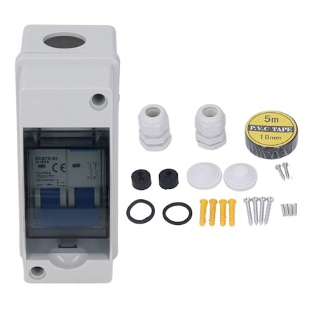 DC-erotuskytkin 40A suojaava läpinäkyvä kotelo Pienoiskatkaisija IP65-jakorasialla 1000V