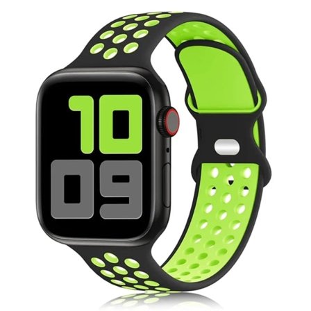 Apple Watch-armband 49 mm 44 mm 45 mm 42 mm 41 mm 38 mm 40 mm correa Silikon sportarmband iwatch 8 SE 7 6 5 Ultra 49 mm Svart Grön 42 44 45 49 mm