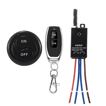 Trådløs Afbryder 220v,230v/240v/10a Relæ Mini Fjernbetjening Afbryder Kompatibel Belysning, 100m Lang Rækkevidde Kompatibel Husholdningsapparater, 