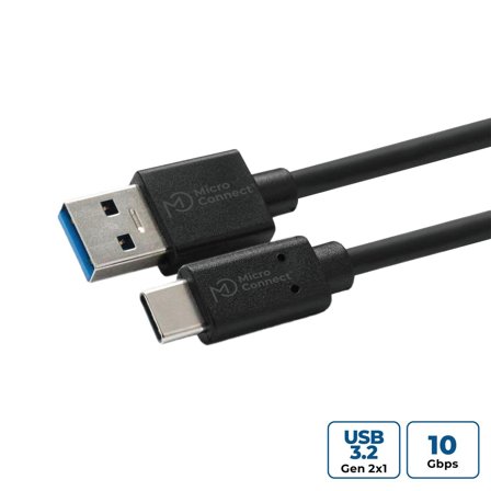 MicroConnect USB C-A 3.2 Gen 2 Cable, 0.25m