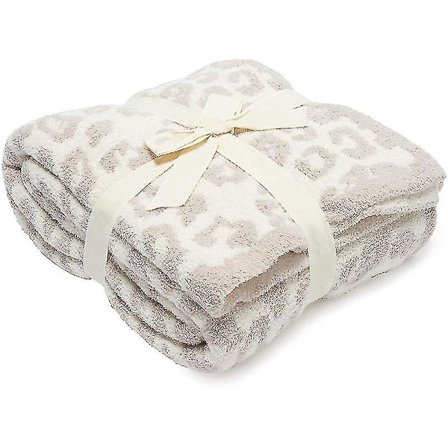 Fleece Sofa Bed Tæppe Dobbeltsidet Leopard Mønster Tæpper Fluffy Super Blød Varme Tæpper a-1