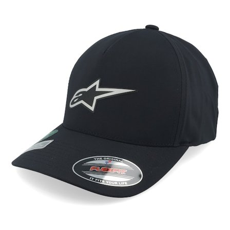 Alpinestars - Black flexfit Czapka Z Daszkiem - Ageless Reflex Wp Hat Black Flexfit @ Hatstore