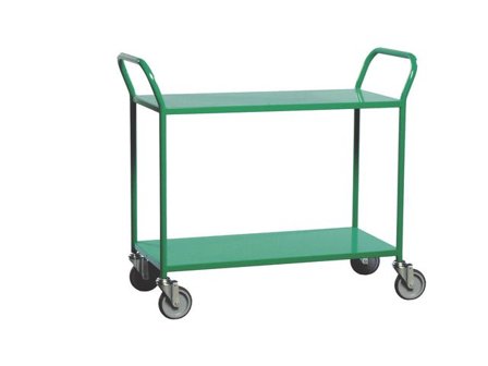 Bordsvagn 2 hyllplan Grön - Lyreco - Emballage och lagerutrustning - Lagerutrustning - Vagnar