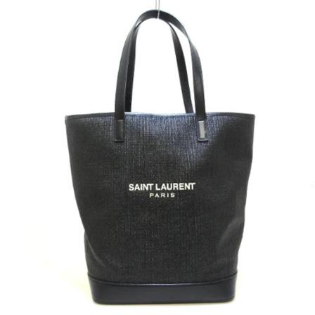 Saint Laurent Vintage Pre-ownedBomuldTotes Sort, unisex Vintage Tasker, Størrelse: ONE Size