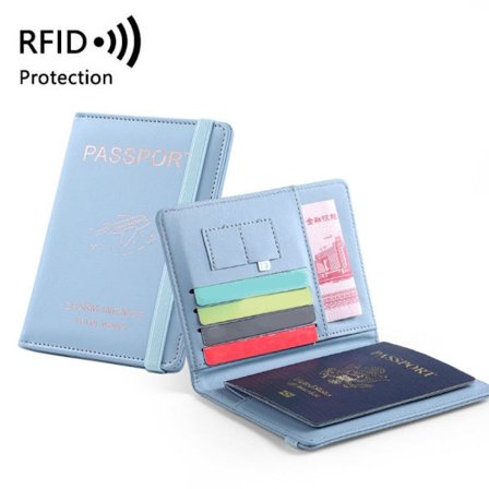 RFID Passport Cove Passport Protector BLÅ