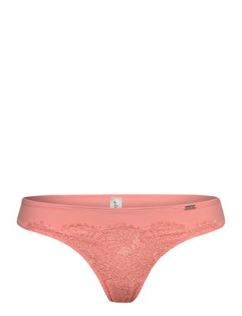 Brief Nora Thong Low Stringtruse Undertøy Rosa Lindex*Betinget Tilbud