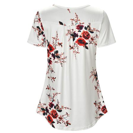 Printed T-shirt Dam Sommar Rundhalsad Kortärmad Blus