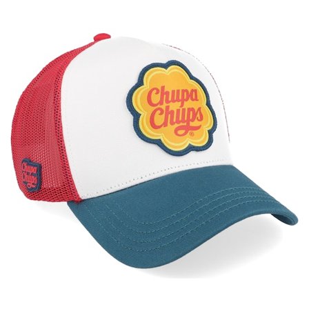 Capslab - Blanc trucker Casquette - Chupa Chups Red/White/Blue A-Frame Trucker @ Hatstore