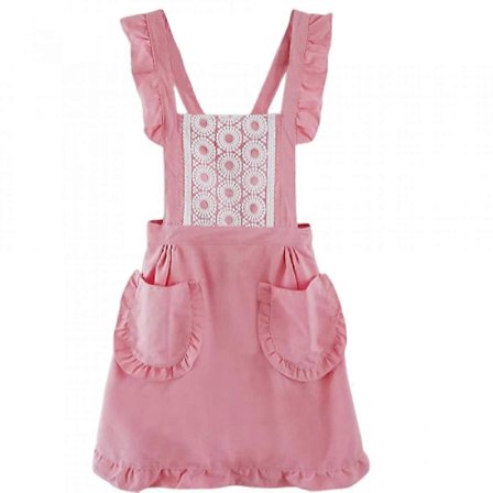 Keittiöesiliina Söpö Vintage Esiliina Vintage Röyhelöreunainen Keittiön Ruoanlaitto- ja Leivontaesiliina, Naisten Taskuesiliina - Pinkki