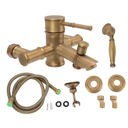 Messinki kylpyhuoneen suihku Eurooppalainen antiikki yksinkertainen seinäasennus käsisuihkusetti kylpyhuoneen tarvikkeilla