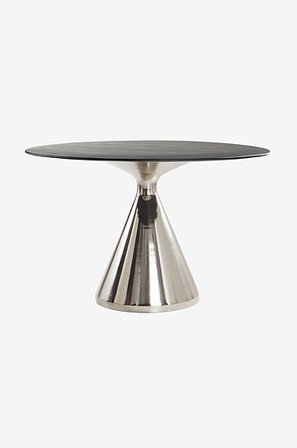 Jotex - Stół Do Jadalni o Średnicy 120 Cm Czarny/chrom - TONDO - Kup Stoły do jadalni firmy Jotex