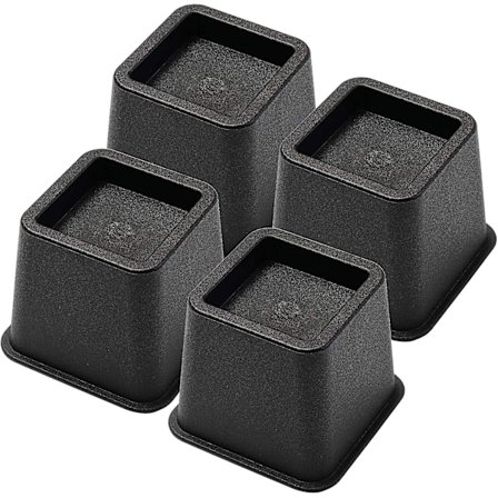Sänghöjare 3 tum, kraftig fyrkantig möbelramlyft för soffa, stol, skrivbord, soffa och våningssängstolpe, set om 4