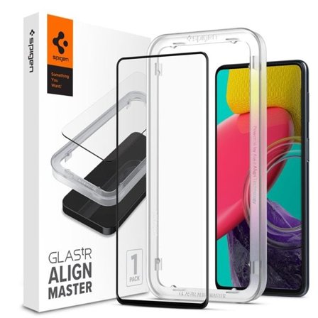 Spigen ALM Glass FC herdet glass for Samsung Galaxy M53 5G - Svart