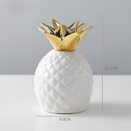 Keramisk ananas sparegris penge sparebøsse kreativ guld ananas ananas dekoration nordisk hjem desktop håndværk ornament