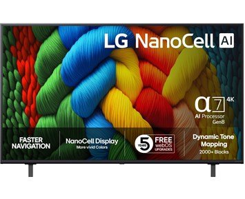 LG-50NANO80A6B-50" 4K NanoCell-TV med HDR10 Pro-Tv-46–55 tommer