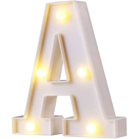 Dekorativ LED-lampa i form av bokstav