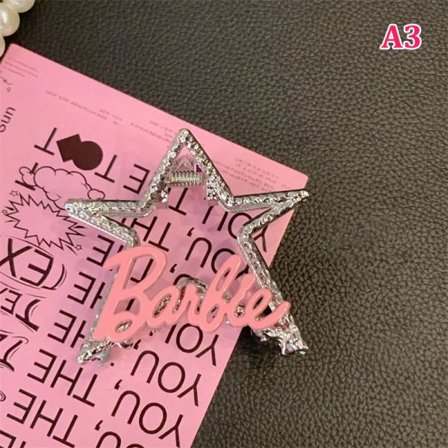 IC Y2k Barbie Brev Pentagram Hårklør Stjerner Klo Klemme Piger H A3