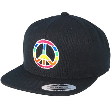 Pride - Svart snapback Keps - Peace Black Snapback @ Hatstore