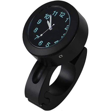 ZK-Vandafvisende Styrur Universal Motorcykel Cykel Ur 7/8"-1" Universal Lys Ur Motorcykel Styr Cykel Styr Ur (Sort)