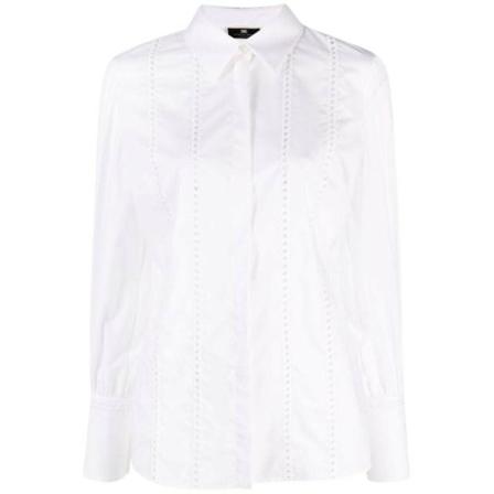 Elisabetta Franchi long-sleeve shirt Hvid, Dame Skjorter