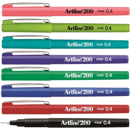 Artline Fineliner 200 0.4 mm 8-pak