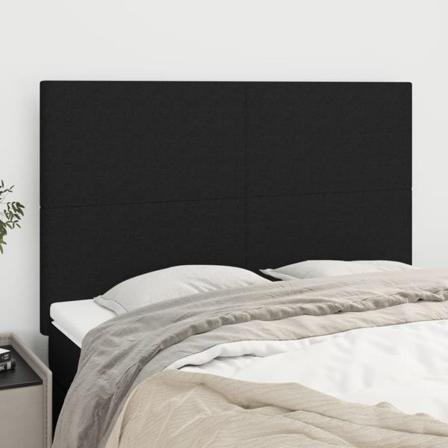 Vidaxl Huvudgavlar 4 St Svart 72x5x78/88 Cm Tyg Svart