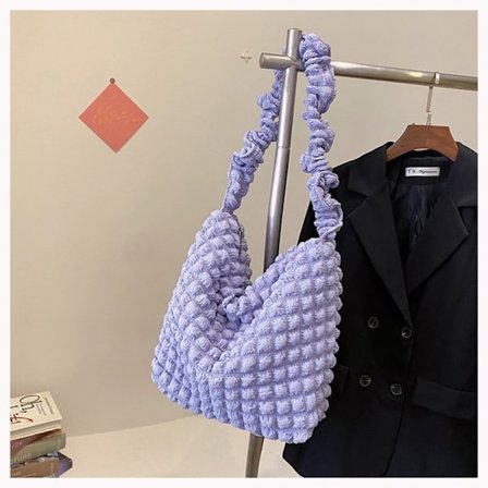 Puffy Handbag Wrist Tote Bag LILA